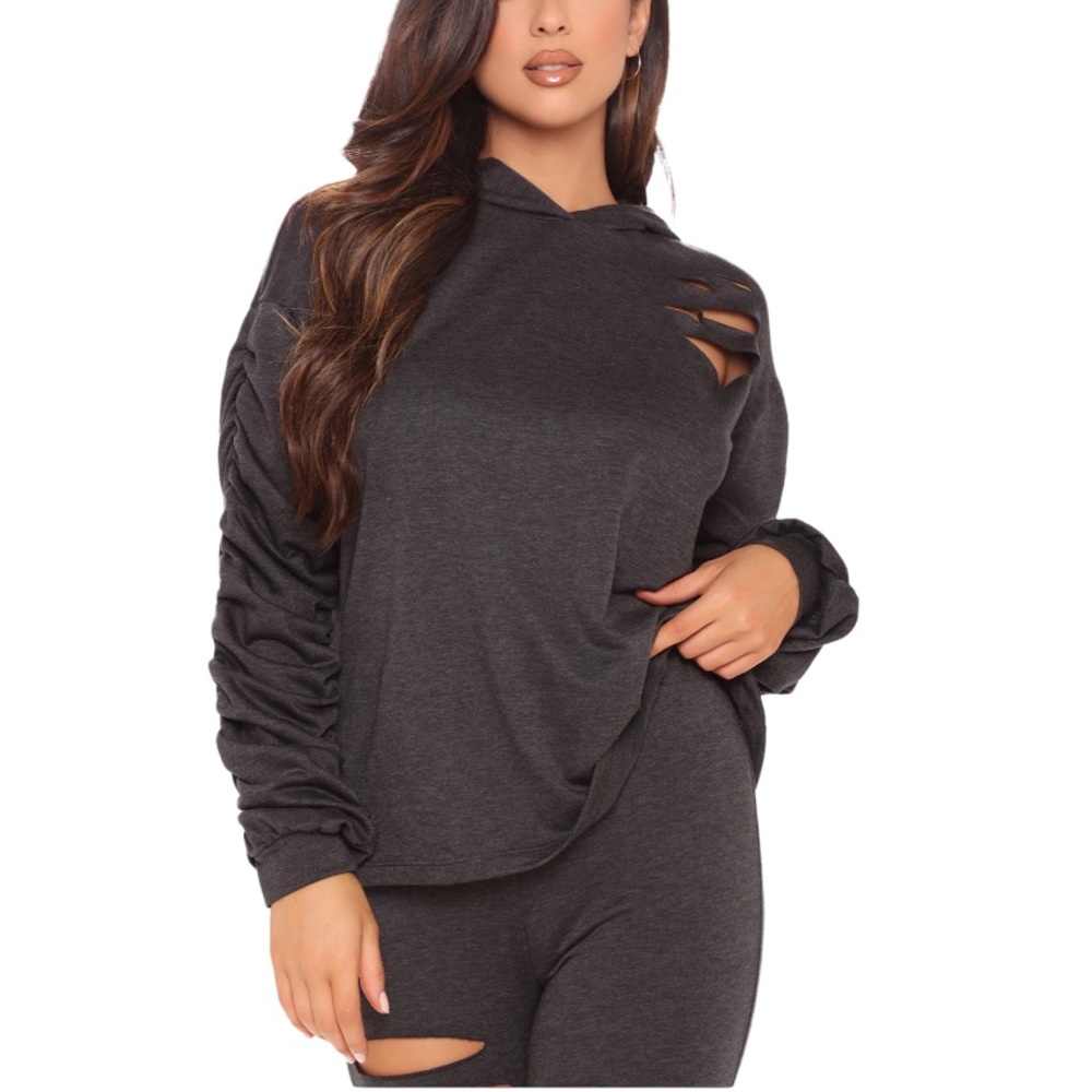 Two Piece Ruched Leggings Set - Picture 6 of 8